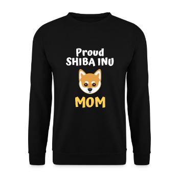 Proud Shiba Inu dog mom - Unisex Sweatshirt - black - Front - Alina (178cm) & Michal (187cm)