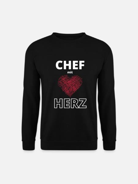 Chef mit Herz - Unisex Pullover - Schwarz