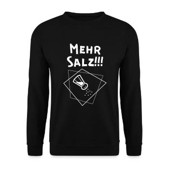 More salt - Unisex Sweatshirt - black - Front - Alina (178cm) & Michal (187cm)