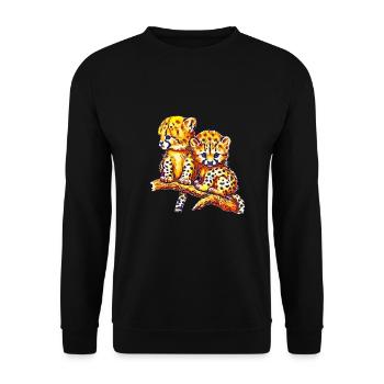 Cheetahs - Unisex Sweatshirt - black - Front - Alina (178cm) & Michal (187cm)