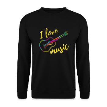 Conception de musique de cadeau de guitare - Sweat-shirt Unisexe - noir - Devant - Alina (178cm) & Michal (187cm)