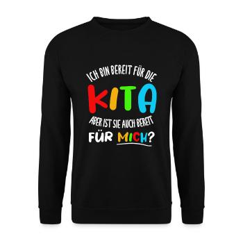 Kita 2020 Kindergartenkind Kita anfänger - Unisex Pullover - Schwarz - Vorne - Alina (178cm) & Michal (187cm)