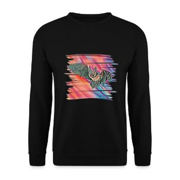 chauve souris - Sweat-shirt Unisexe - noir - Devant - Alina (178cm) & Michal (187cm)