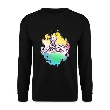 dalmatien - Sweat-shirt Unisexe - noir - Devant - Alina (178cm) & Michal (187cm)