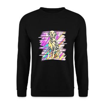 dalmatien - Sweat-shirt Unisexe - noir - Devant - Alina (178cm) & Michal (187cm)