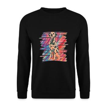 dalmatien - Sweat-shirt Unisexe - noir - Devant - Alina (178cm) & Michal (187cm)