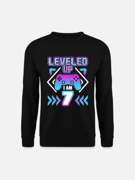 syvende fødselsdag 7-årig gamer-gave - Unisex sweater - sort