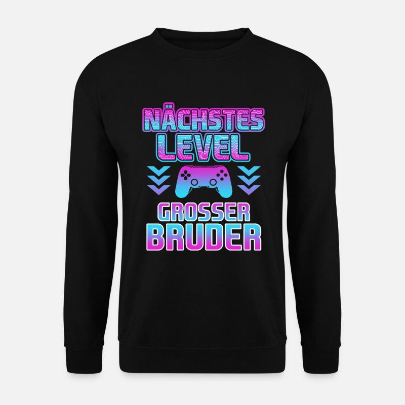 Nächstes Level ich werde großer Bruder - Unisex Pullover - Schwarz