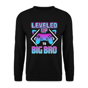 Niveau grand frère - je vais être un grand frère - Sweat-shirt Unisexe - noir - Devant - Alina (178cm) & Michal (187cm)