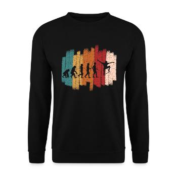 Skateboard Skateboarding Geschenk - Unisex Pullover - Schwarz - Vorne - Alina (178cm) & Michal (187cm)
