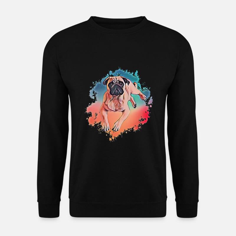 Mops - Unisex Pullover - Schwarz