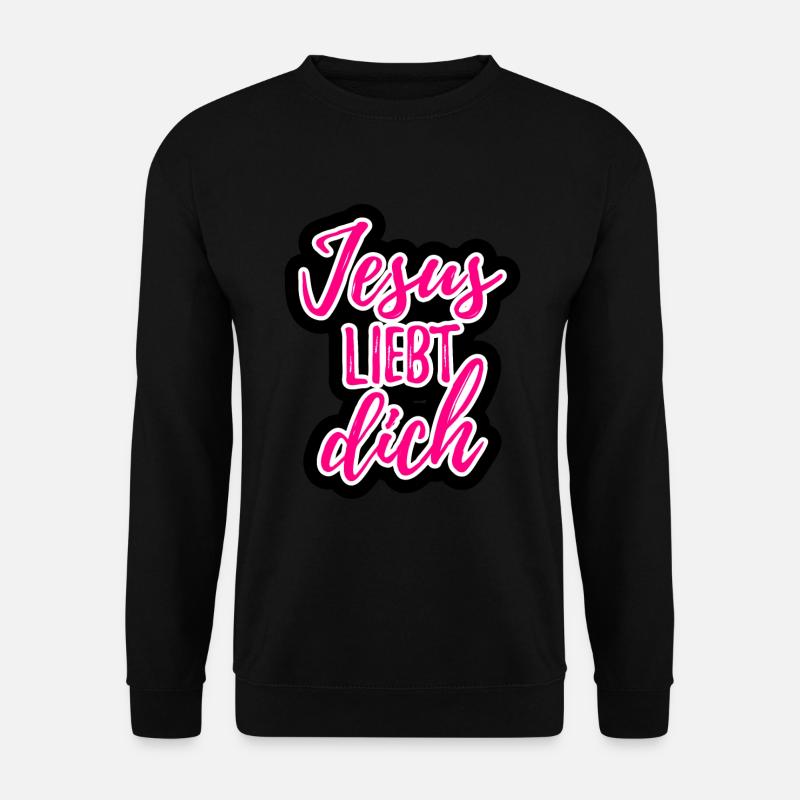 Jesus liebt dich Geschenk - Unisex Pullover - Schwarz
