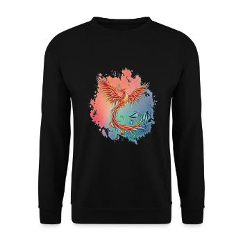 Phoenix - Unisex Sweatshirt - black - Front - Alina (178cm) & Michal (187cm)