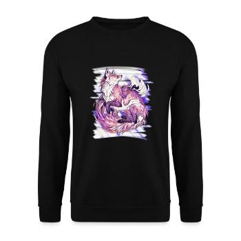 Fox - Unisex Sweatshirt - black - Front - Alina (178cm) & Michal (187cm)