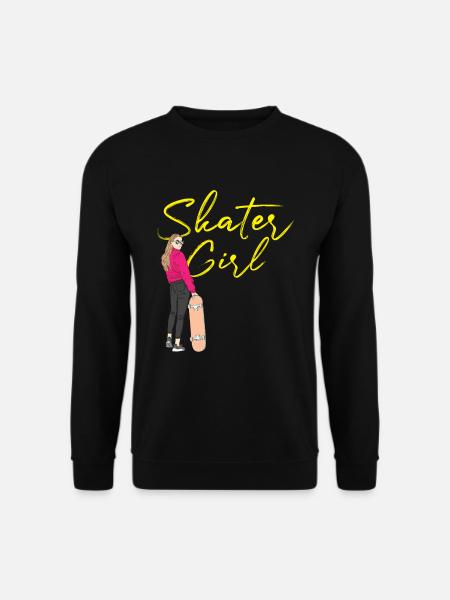 Skater Girl - Skategirl Skateboard girl - Unisex Sweatshirt - black