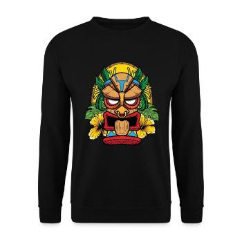 Hawaiian Tiki - Hawaï - Sweat-shirt Unisexe - noir - Devant - Alina (178cm) & Michal (187cm)