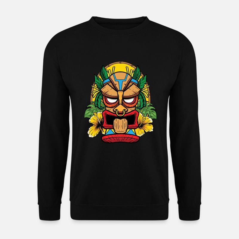 Hawaiian Tiki - Hawaii - Unisex Pullover - Schwarz