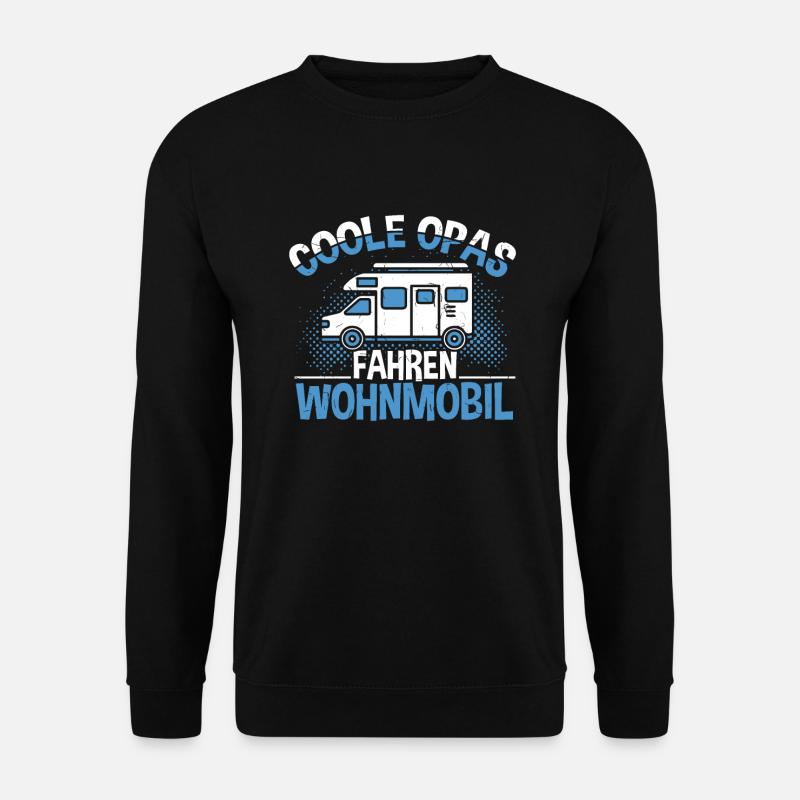 Camping Coole Opas fahren Wohnmobil - Unisex Pullover - Schwarz