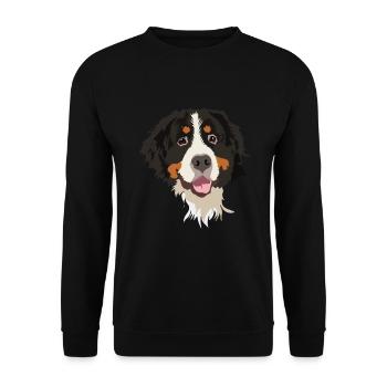 Berner Sennen Hund Sennenhund Geschenk - Unisex Pullover - Schwarz - Vorne - Alina (178cm) & Michal (187cm)