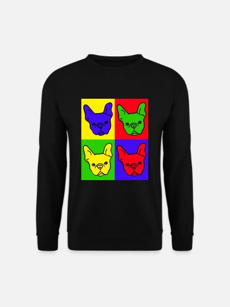 französische bulldogge t shirt damen Herren - Unisex Pullover - Schwarz