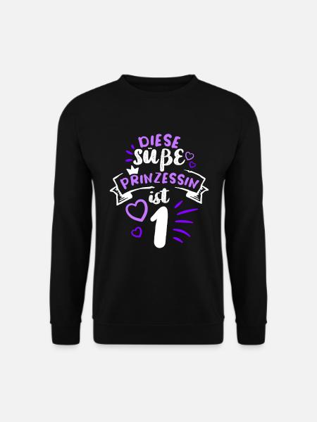 erster Geburtstag Prinzessin Geschenkidee - Unisex Pullover - Schwarz