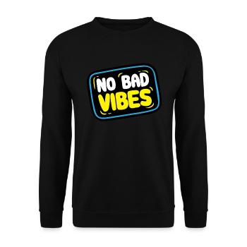Pas de Schenke Vibes - Vibes Sticker - Sweat-shirt Unisexe - noir - Devant - Alina (178cm) & Michal (187cm)