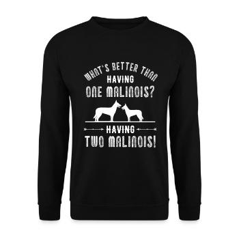 Belgian shepherd malinois dog funny gift - Unisex Sweatshirt - black - Front - Alina (178cm) & Michal (187cm)