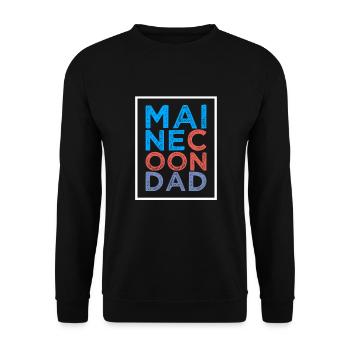 Cadeau de chat Maine Coon Dad - Sweat-shirt Unisexe - noir - Devant - Alina (178cm) & Michal (187cm)