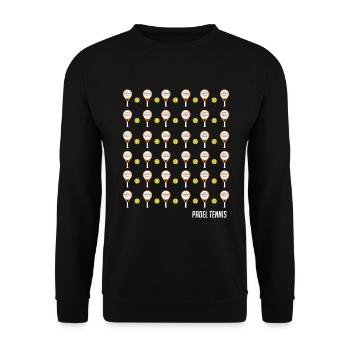 Tennis de padel - Tennis de padel Sticker - Sweat-shirt Unisexe - noir - Devant - Alina (178cm) & Michal (187cm)