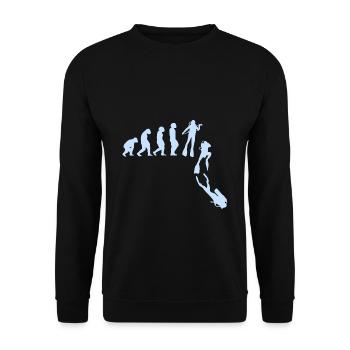 Scuba diver diver - Unisex Sweatshirt - black - Front - Alina (178cm) & Michal (187cm)