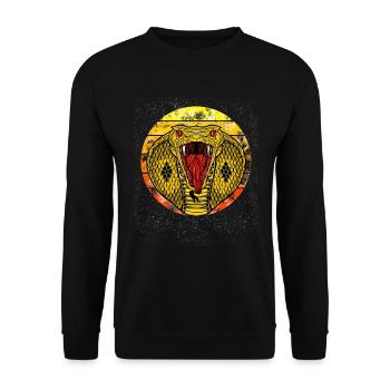 Cobra sunset - Unisex Sweatshirt - black - Front - Alina (178cm) & Michal (187cm)