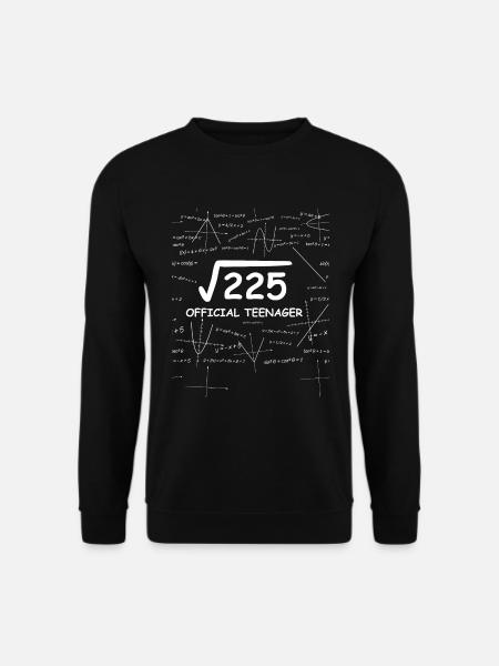 15. Geburtstag 15 Jahre Teenager Geschenk Mathe - Unisex Pullover - Schwarz