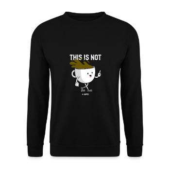 I love cocoa not coffee - Unisex Sweatshirt - black - Front - Alina (178cm) & Michal (187cm)