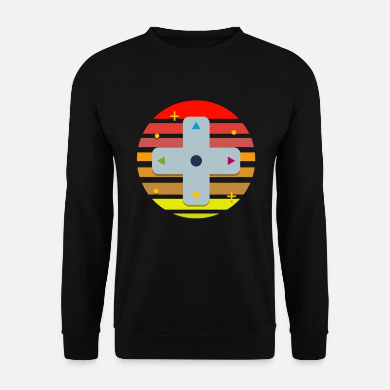 Gamepad im Sonnenuntergang - Unisex Pullover - Schwarz