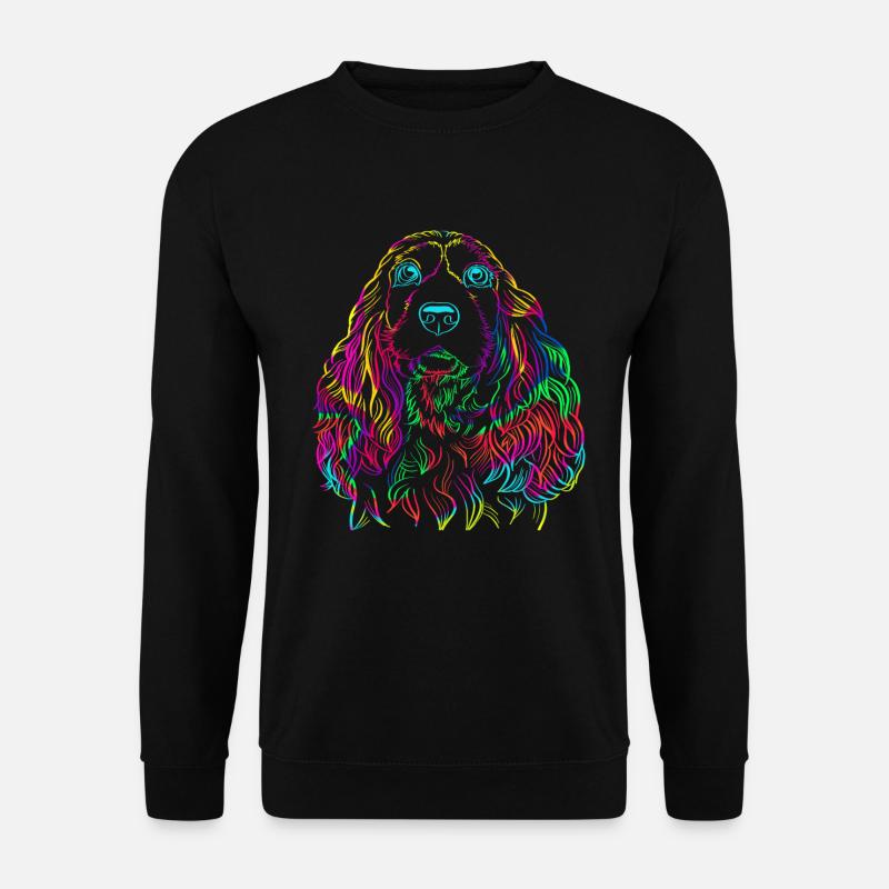 Chien cocker spaniel coloré - Sweat-shirt Unisexe - noir