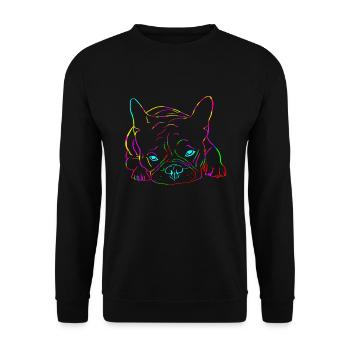 French bulldog colors - Unisex Sweatshirt - black - Front - Alina (178cm) & Michal (187cm)
