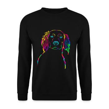 Petit Münsterländer - Sweat-shirt Unisexe - noir - Devant - Alina (178cm) & Michal (187cm)