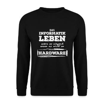 Programmieren Hardware Software für Informatiker - Unisex Pullover - Schwarz - Vorne - Alina (178cm) & Michal (187cm)
