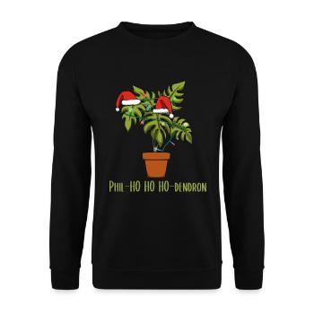 Christmas florist floristry flowers - Unisex Sweatshirt - black - Front - Alina (178cm) & Michal (187cm)