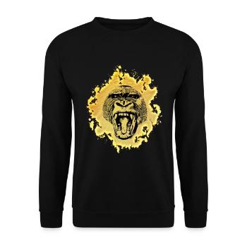 Singe - Sweat-shirt Unisexe - noir - Devant - Alina (178cm) & Michal (187cm)
