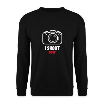 I shoot dogs photography photographer camera photo - Unisex Sweatshirt - black - Front - Alina (178cm) & Michal (187cm)
