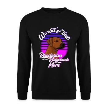 Rhodesian Ridgeback Mom Gift Dog T-Shirt - Unisex Sweatshirt - black - Front - Alina (178cm) & Michal (187cm)