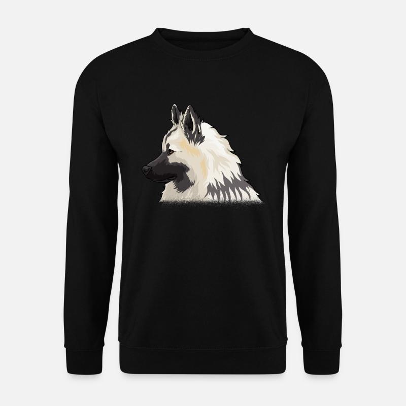 Eurasier Kopf Hund Hundeportrait Geschenk - Unisex Pullover - Schwarz