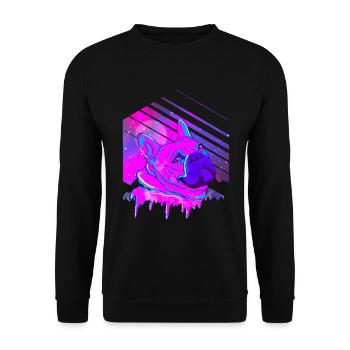 french bulldog colors - Unisex Sweatshirt - black - Front - Alina (178cm) & Michal (187cm)