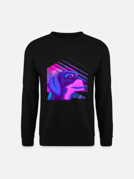 Wire-haired brown dachshund - Unisex Sweatshirt - black