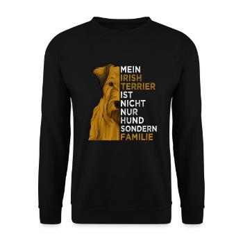 Irish Terrier Hund Familie schönes Geschenk - Unisex Pullover - Schwarz - Vorne - Alina (178cm) & Michal (187cm)