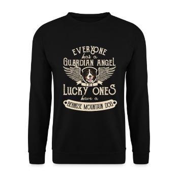 Cadeau drôle de chien de montagne bernois - Sweat-shirt Unisexe - noir - Devant - Alina (178cm) & Michal (187cm)