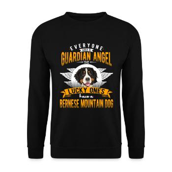 Cadeau drôle de chien de montagne bernois - Sweat-shirt Unisexe - noir - Devant - Alina (178cm) & Michal (187cm)
