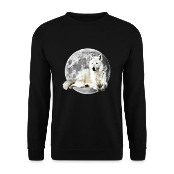 Wolf - Sweat-shirt Unisexe - noir - Devant - Alina (178cm) & Michal (187cm)