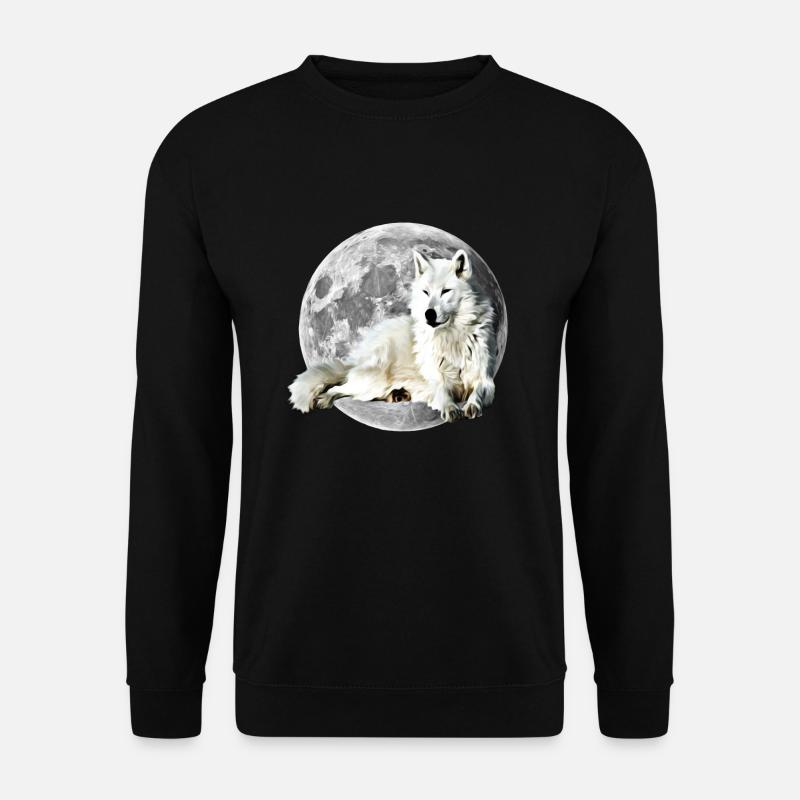 Wolf - Unisex Pullover - Schwarz